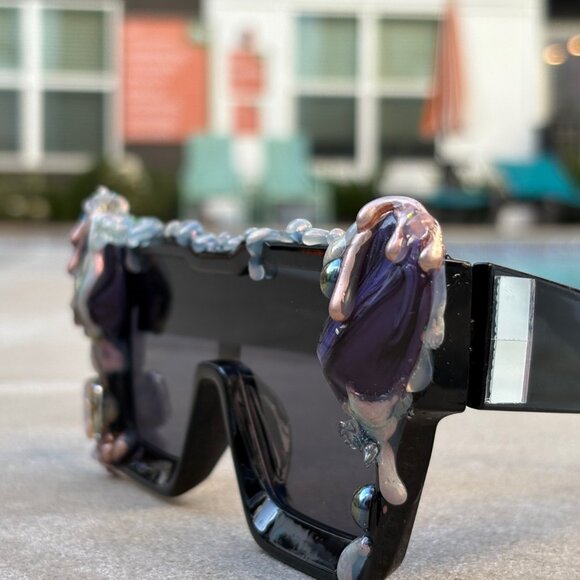 Oversized UFO Galaxy Sunglasses by Drip Creations main image 9